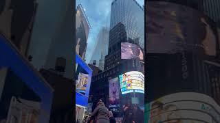 On the evening of newyear at Timessquare #newyork #please #subscribe #support #share #like #comment