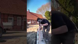 the process of making water channels and barriers using heavy equipment #shorts