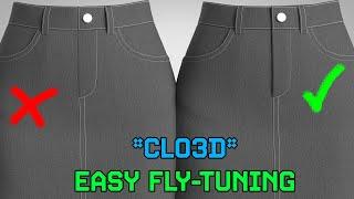 CLO 3D | Natural-Looking Fly Detail