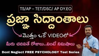 ప్రజ్ఞా సిద్ధాంతాలు || మొత్తం 5 ఒకే వీడియోలో|| ఒక్కసారి వింటే చాలు|| V.V.imp..Dont Miss AP/TS