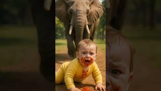  Brave Penguin  Saves Abandoned Baby  from Giant Elephant #story #rescue #animalrescue