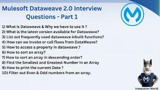 Dataweave 2.0 Interview Questions Part-1