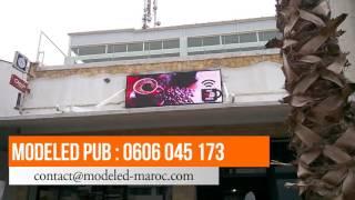 Ecran Publicitaire Maroc LED 256 cm * 96 cm P10 DIP Video outdoor