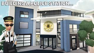 BUILDING A POLICE STATION In MY BLOXBURG TOWN