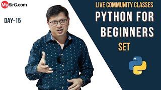 set in Python | LIVE Community Classes | MySirG