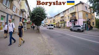 Walking in province town Boryslav Lviv region Борислав Прогулянка містом 2023 | Ukraine 