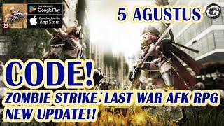 NEW CODE Zombie Strike：last war AFK RPG Giftcode & Redeem 5 Agustus 2024 - Mobile Game (Android/IOS)