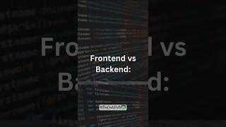 Frontend vs Backend: The Eternal Struggle|| #webdevelopment #computerscience #coding #programming