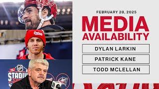 Todd McLellan, Dylan Larkin, Patrick Kane Media Availability | Feb 28, 2025