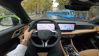 New MG HS 2025 - relaxed RAINY day POV test drive (PETROL, DCT)