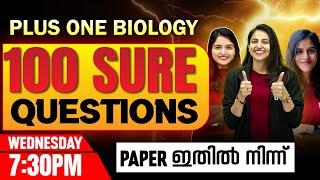 Plus One Biology Public Exam | 100 Sure Questions | Exam Winner