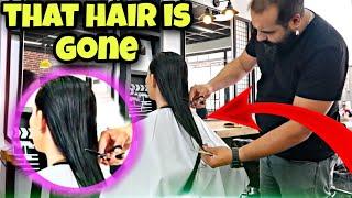 Very long hair? GONE - Long to Short Haircut | HAIR ASMR CEYHUN