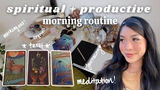 my spiritual + productive morning routine 2021! (crystals, meditation, journaling, working out, etc)