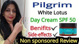 Pilgrim White Lotus Day Cream SPF 50 // Review @nishaAhujaThereviewgirl