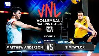 Usa vs Australia | VNL 2021 | Highlights | Matthew Anderson vs Tim Taylor