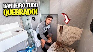 Tivemos que QUEBRAR o banheiro NOVINHO para arrumar o cano que o ATA furou 