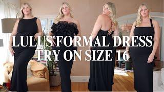 PLUS SIZE LULUS TRY ON | THE PERFECT BLACK OCCASION DRESS | WEDDING GUEST DRESS | SIZE 16 UK 20