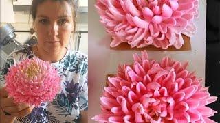 Шаровидная игольчатая хризантема из зефираSpherical needle chrysanthemum от Карины Загоскиной