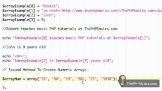 Tutorial 7 - PHP Arrays - Part 2/2