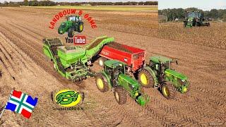 schepel agro aardappels rooien  johndeere en avr rooimachine