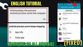 Android Process Acore Keeps Stopping || The Process Android.Process.Acore Has Stopped [Fixed]