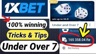 1Xbet Dice Game Tricks || 1Xbet Under and Over 7 Tricks || Under Over 7 || #1xgames