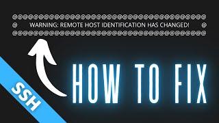 How to Fix Warning Remote Host Identification Has Changed