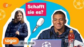 Beantwortet Fußballstar Mbappé Kinderreporterin Alices Fragen? | logo! Nachrichten vom 22.05.2024