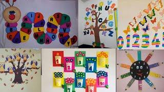 How to decor walls with unique style | Pre classroom decoration ideas | School decoration designs