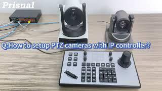 Prisual AI Tracking 4K NDI PTZ Camera Easy Setup With IP Controller