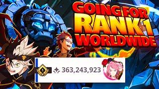 RANK 1 WORLD BOSS 400 MILLION DAMAGE PUSH! THE FINAL STRETCH! | Black Clover Mobile