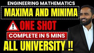 MAXIMA AND MINIMA |ONE SHOT |ALL UNIVERSITY|ENGINEERING MATHEMATICS|PRADEEP GIRI SIR