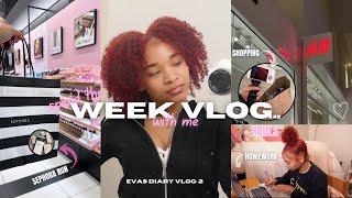 WEEK VLOG: shopping, hauls, laundry, wax appointment, homework, etc.