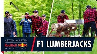 Formula 1 Lumberjacks | Max Pierre Daniil and Alex working the wood in Canada