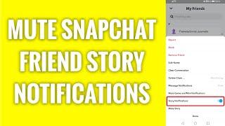 How To Mute Snapchat Friend Story Notifications