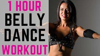 1 HOUR BELLY DANCE WORKOUT for BEGINNERS step by step