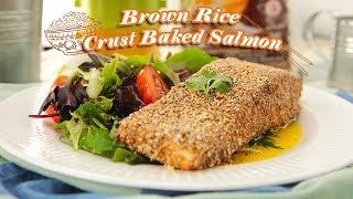 How To Make Brown Rice Crust Baked Salmon | Share Food Singapore