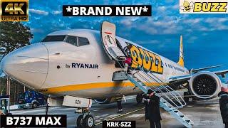 [4K] TRIP REPORT | Brand-New BUZZ B737 MAX 8-200! | Kraków to Szczecin | Ryanair Boeing 737-8200