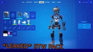 *LEAKED* Fortnite STW Lok-Bot Pack Showcase! (Lok-Bot Skin Pack)