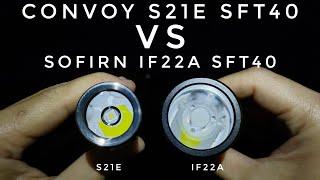 Convoy S21E SFT40 vs Sofirn IF22A SFT40 | Beam Shot Comparison| Test Range: 100m & 200m