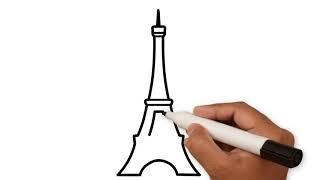 Эйфелева башня.Как нарисовать Эйфелеву башню / Eiffel Tower How to draw the Eiffel Tower