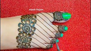 Most beautiful feet mehndi design || Easy leg mehndi design for beginners special ||