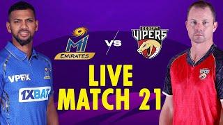 Live | MI Emirates vs Desert Vipers | Match 21 | DP World ILT20