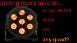 shehds 7x12W RGBW chinese LED PAR of aliexpress reviewed