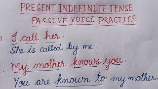 Present Indefinite Tense [Active & Passive Voice] Practice Set-2