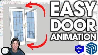 Easy MOVING DOOR ANIMATION in SketchUp