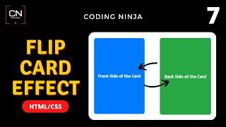 HTML and CSS Flip Card Effect Tutorial | Interactive Card Animation | Coding Ninja