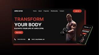 Responsive Gym Website Using HTML CSS & JavaScript