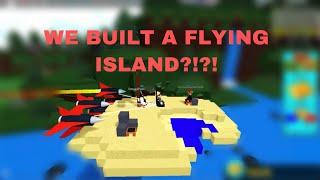 So we built a flying island... (Build A Boat For Treasure Roblox)