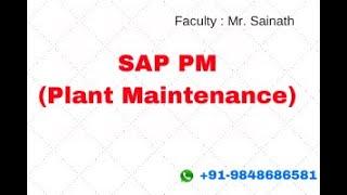 SAP PM Online Training in Hyderabad, Bangalore, India | SAP Plant Maintenance Online Training videos